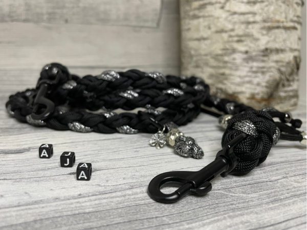 Geflochtene Leine "Glitzer"